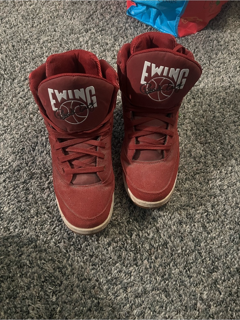 Ewing Athletics Men's High-Top Sneakers in Burgundy